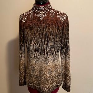 Tribal Printed Turtleneck